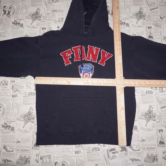 Medium - Vintage Y2K FDNY New York embroidered 1990s hoodie - Picture 4 of 4